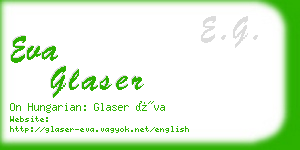 eva glaser business card